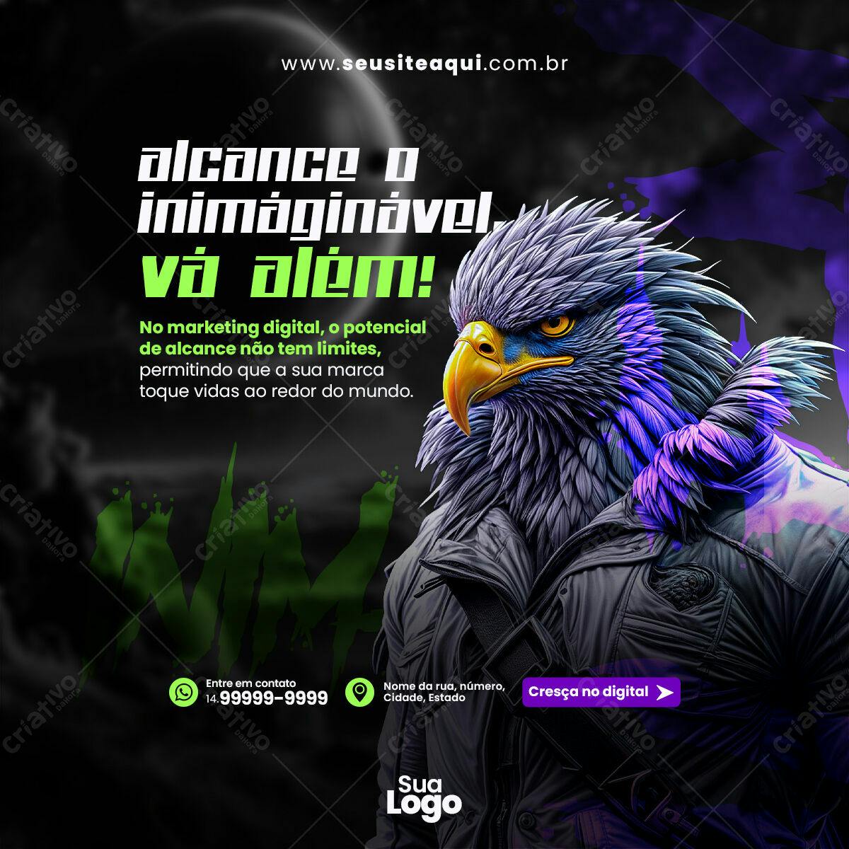 Post para Marketing Digital PSD Editável