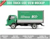 Truck box side view mockup