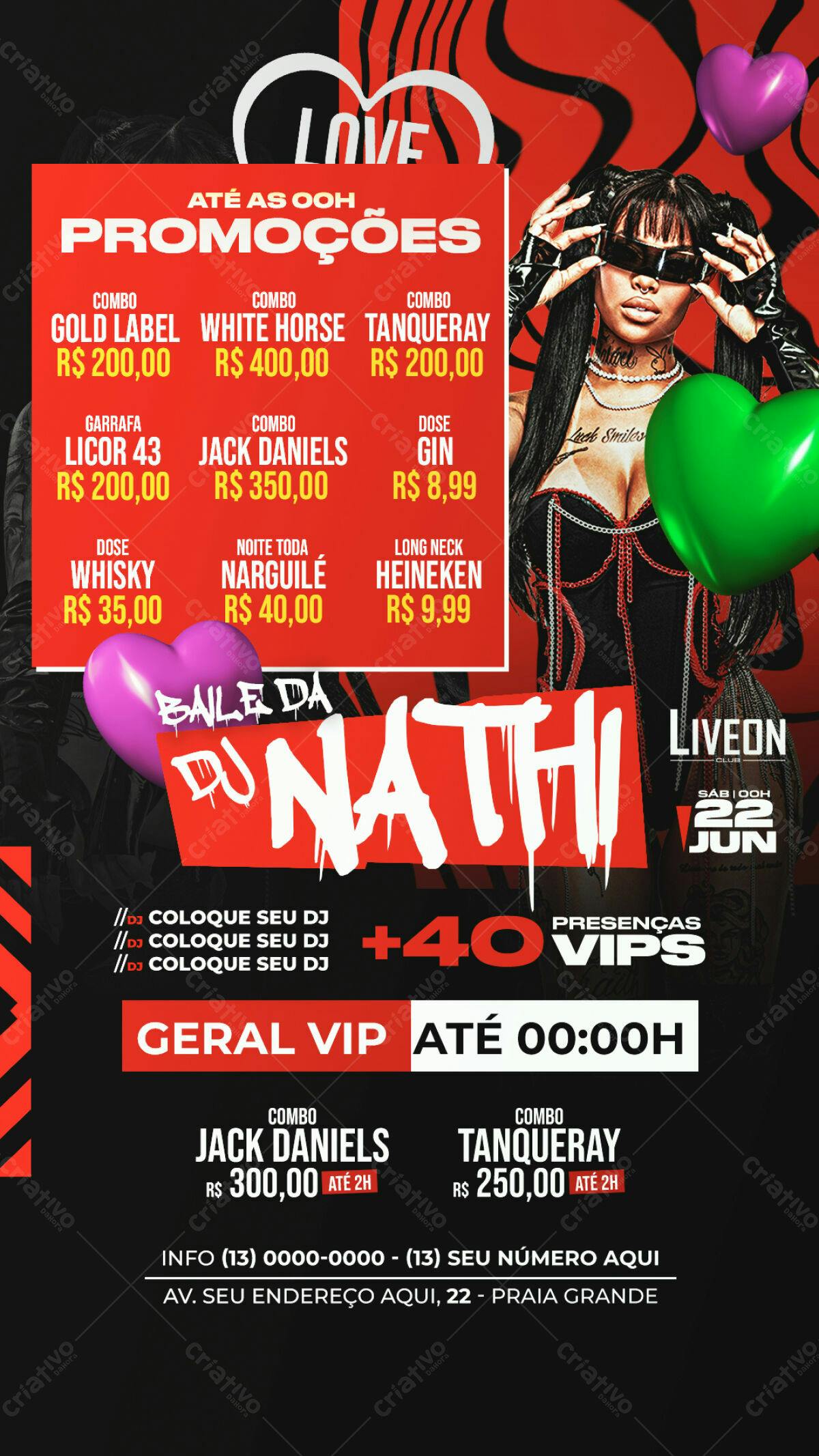 Flyer Baile da Dunathi PSD Editável