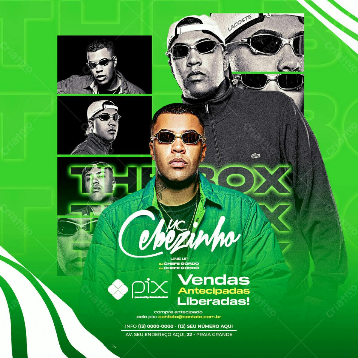 Flyer para Show MC Cebolinha PSD Editável