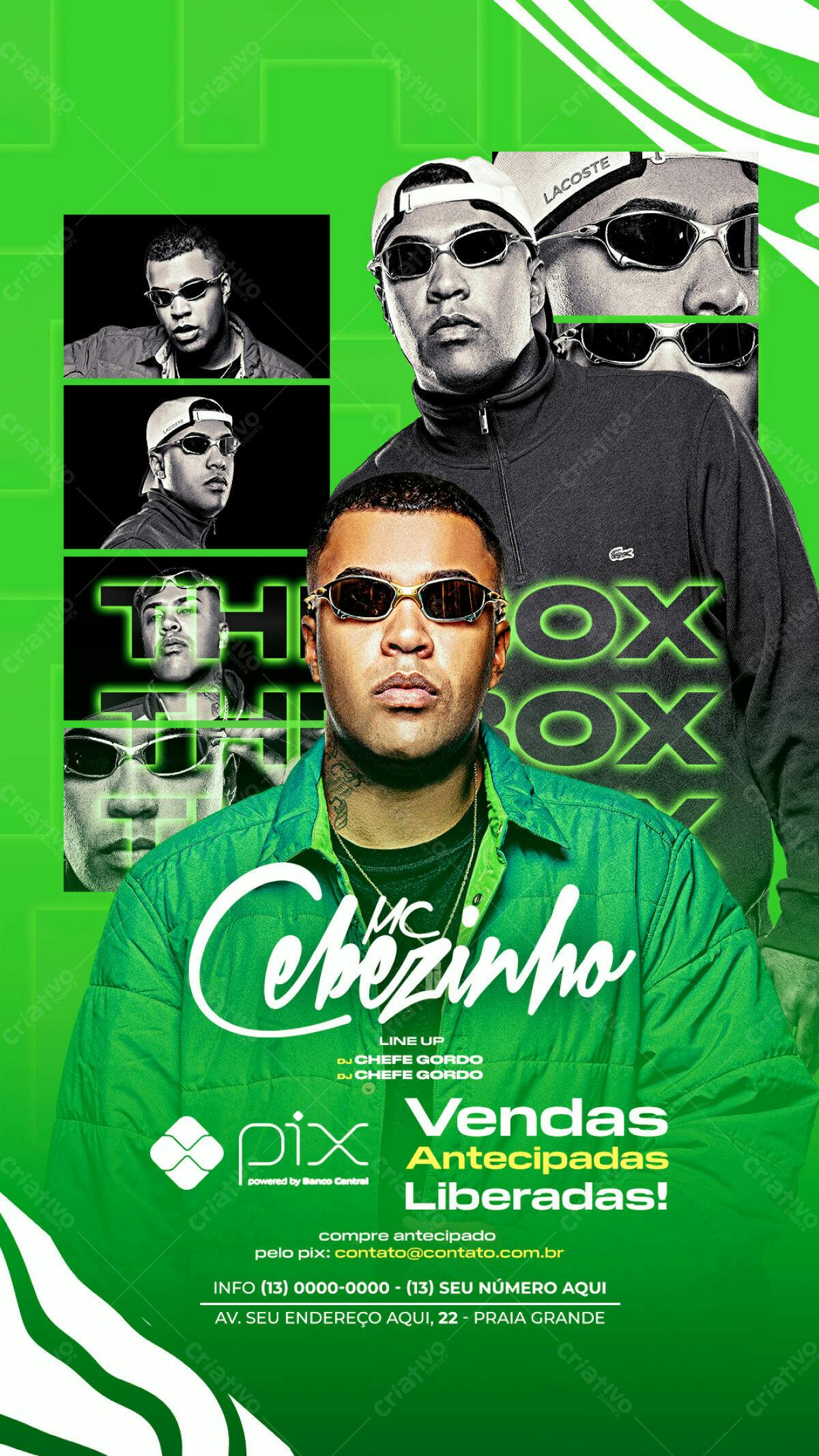 Flyer Show MC Cebezinho PSD Editável