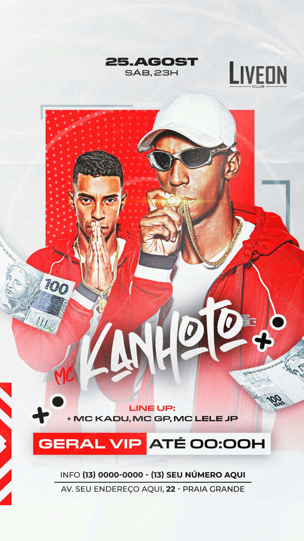 Flyer Festa MC Kanhoto PSD Editável