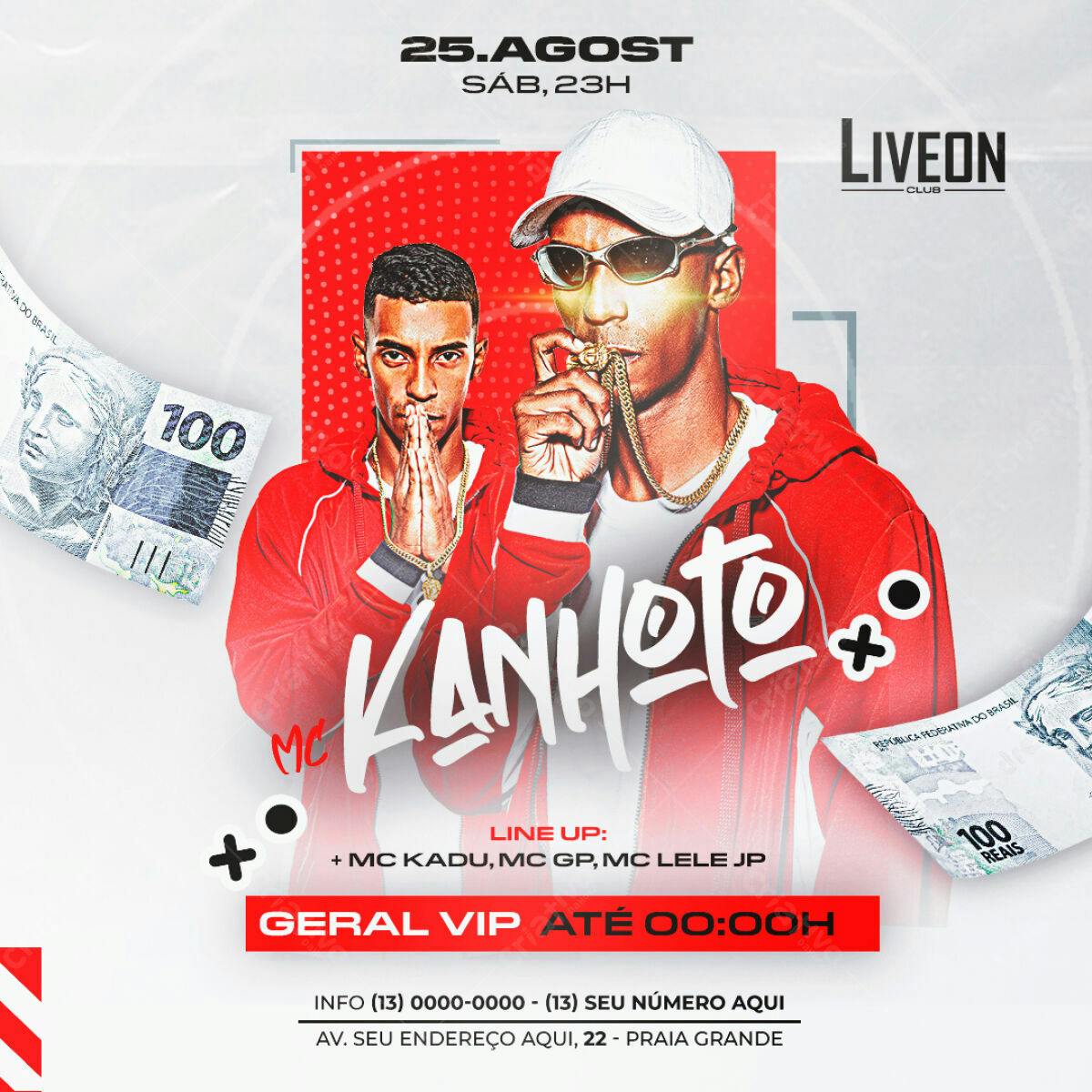 Flyer Festa MC Kanhoto PSD Editável