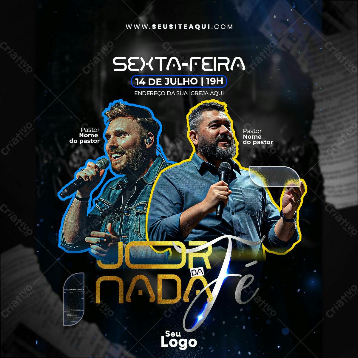 Flyer para Evento Gospel PSD Editável