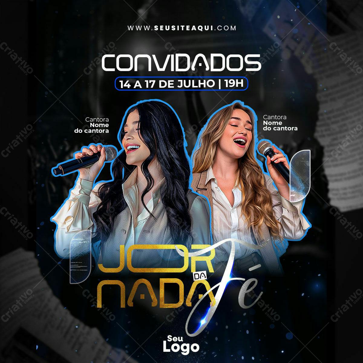 Flyer para Evento Musical com Cantora Jorjão da Fé PSD Editável
