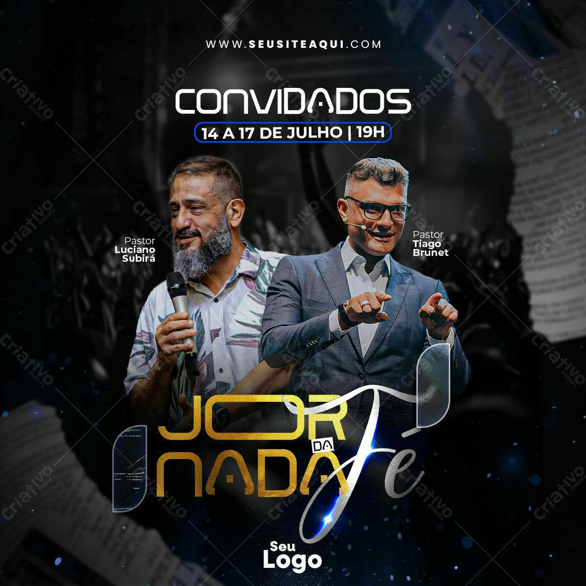 Flyer para Evento Religioso Jornada da Fé PSD Editável