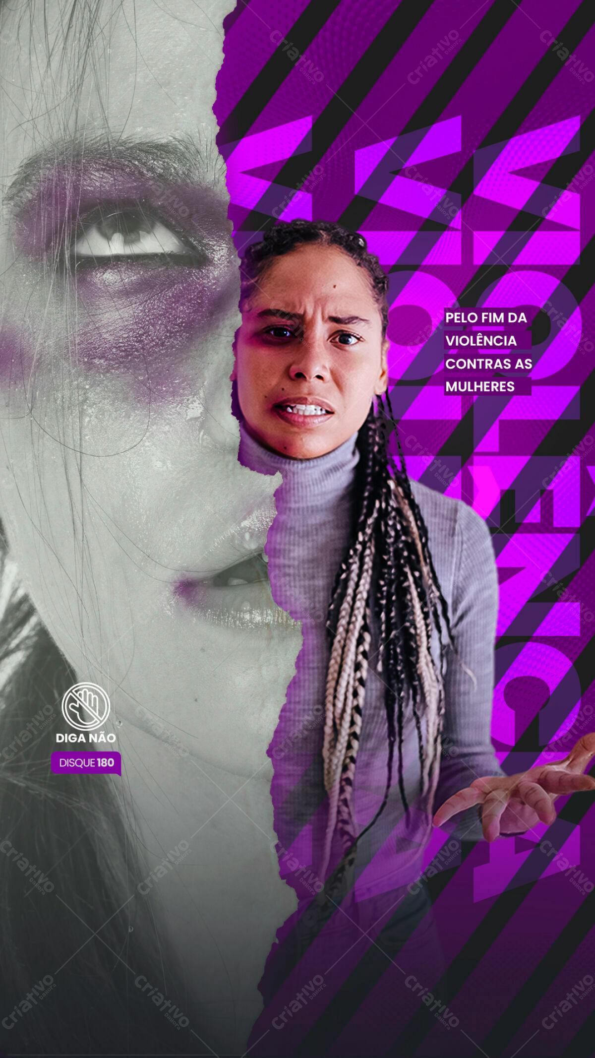 Poster Dia Internacional da Mulher PSD Editável