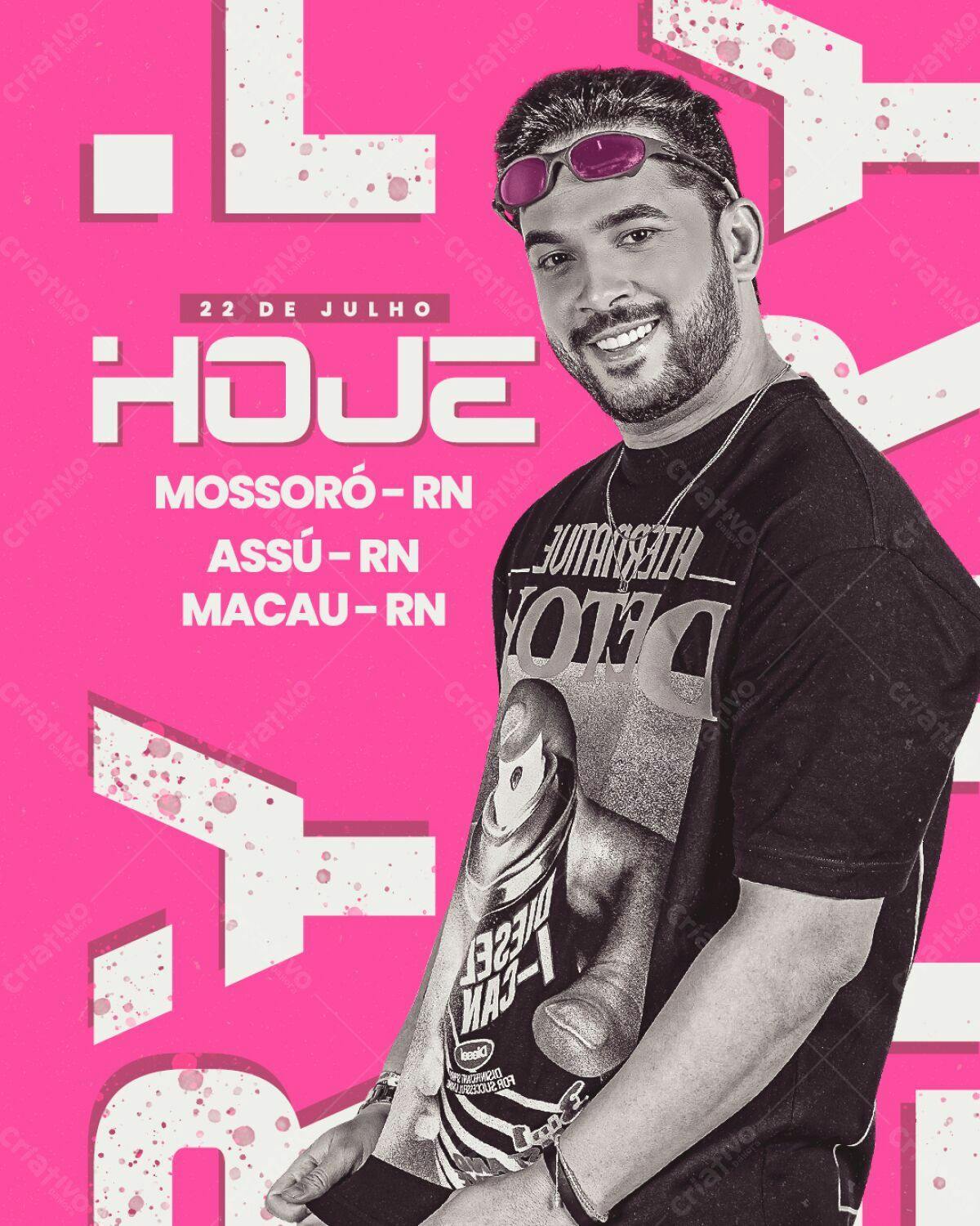 Flyer para Festa House em Mossoró, Assú e Macau PSD Editável
