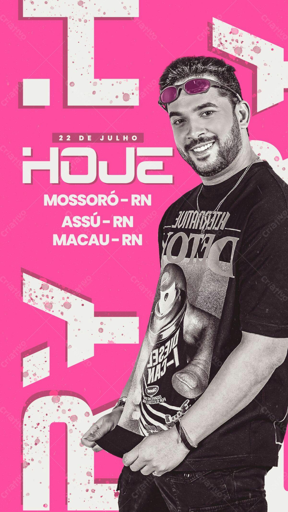 Flyer Festa House Mossoró, Assú e Macau PSD Editável