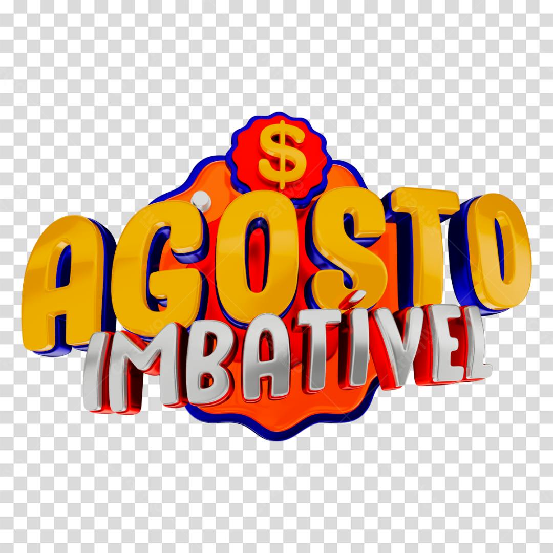 Banner Agosto Imbatível PNG com fundo transparente