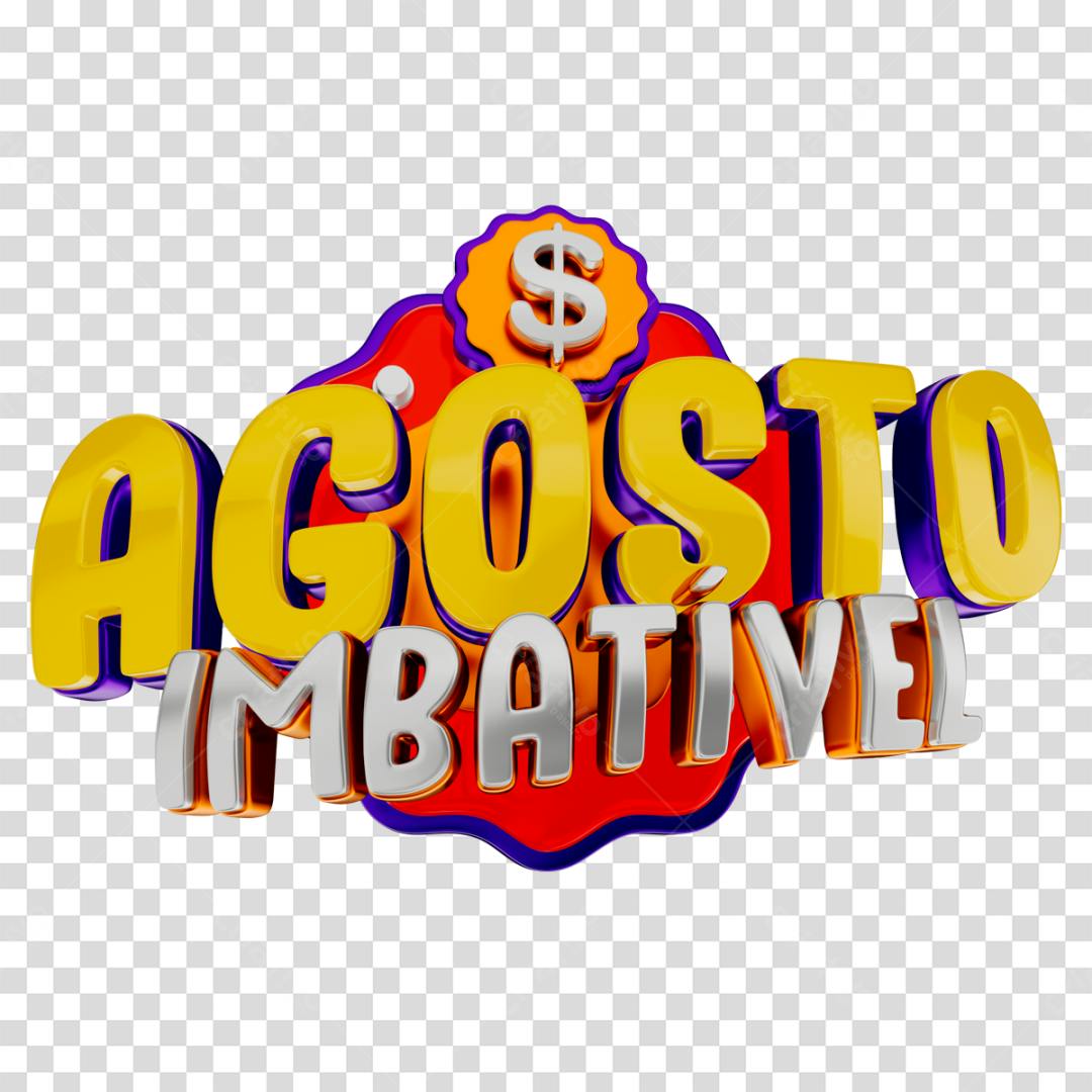 Banner Agosto Imbatível PNG com fundo transparente