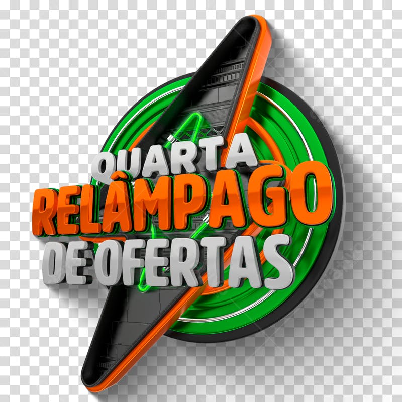 Selo Quarta Relâmpago de Ofertas PNG com fundo transparente