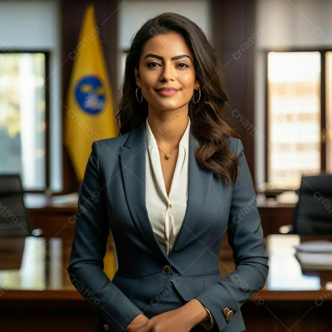 Mulher executiva confiante em escritório