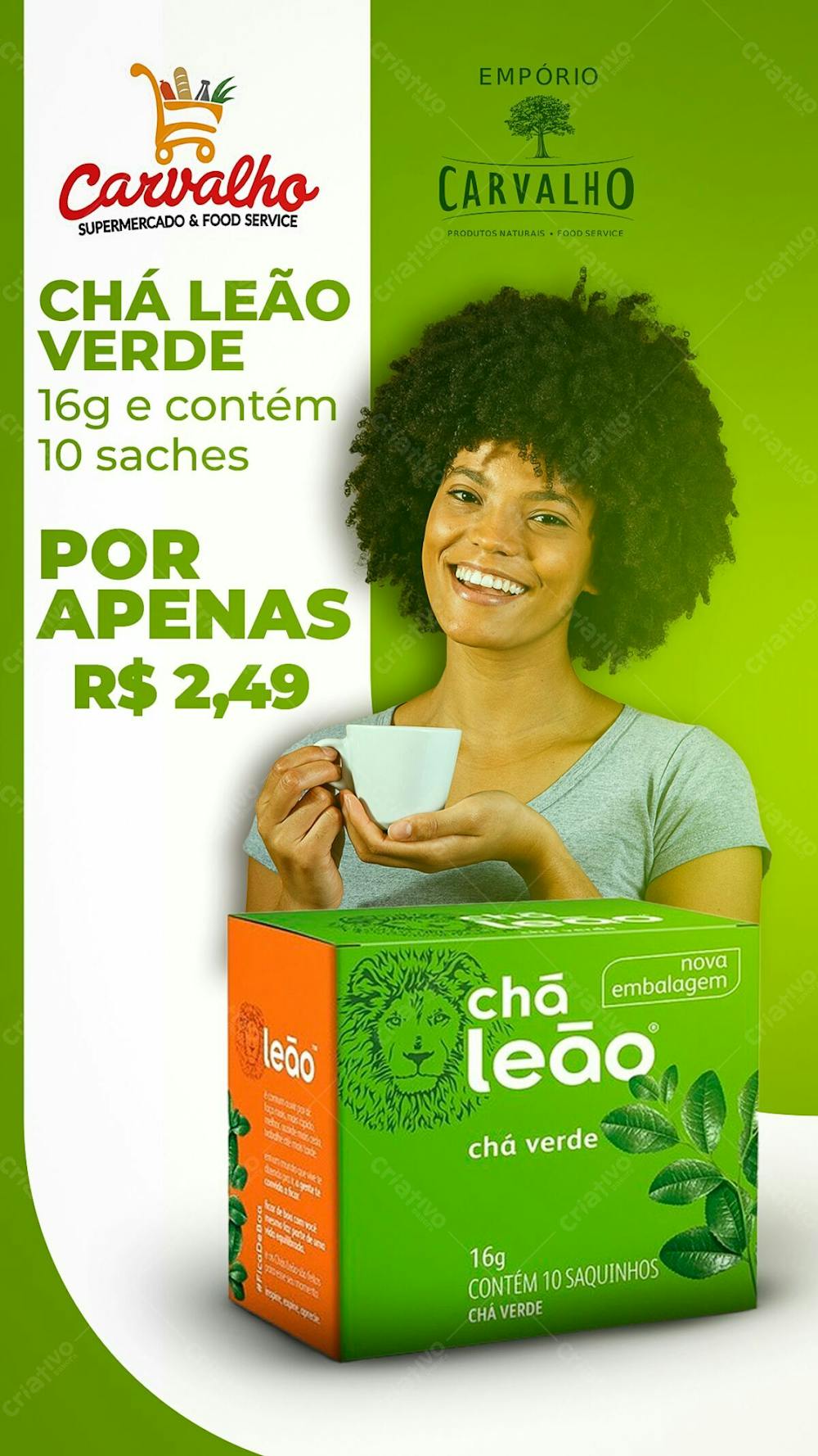 Chá Verde Leão Delivery Supermercado