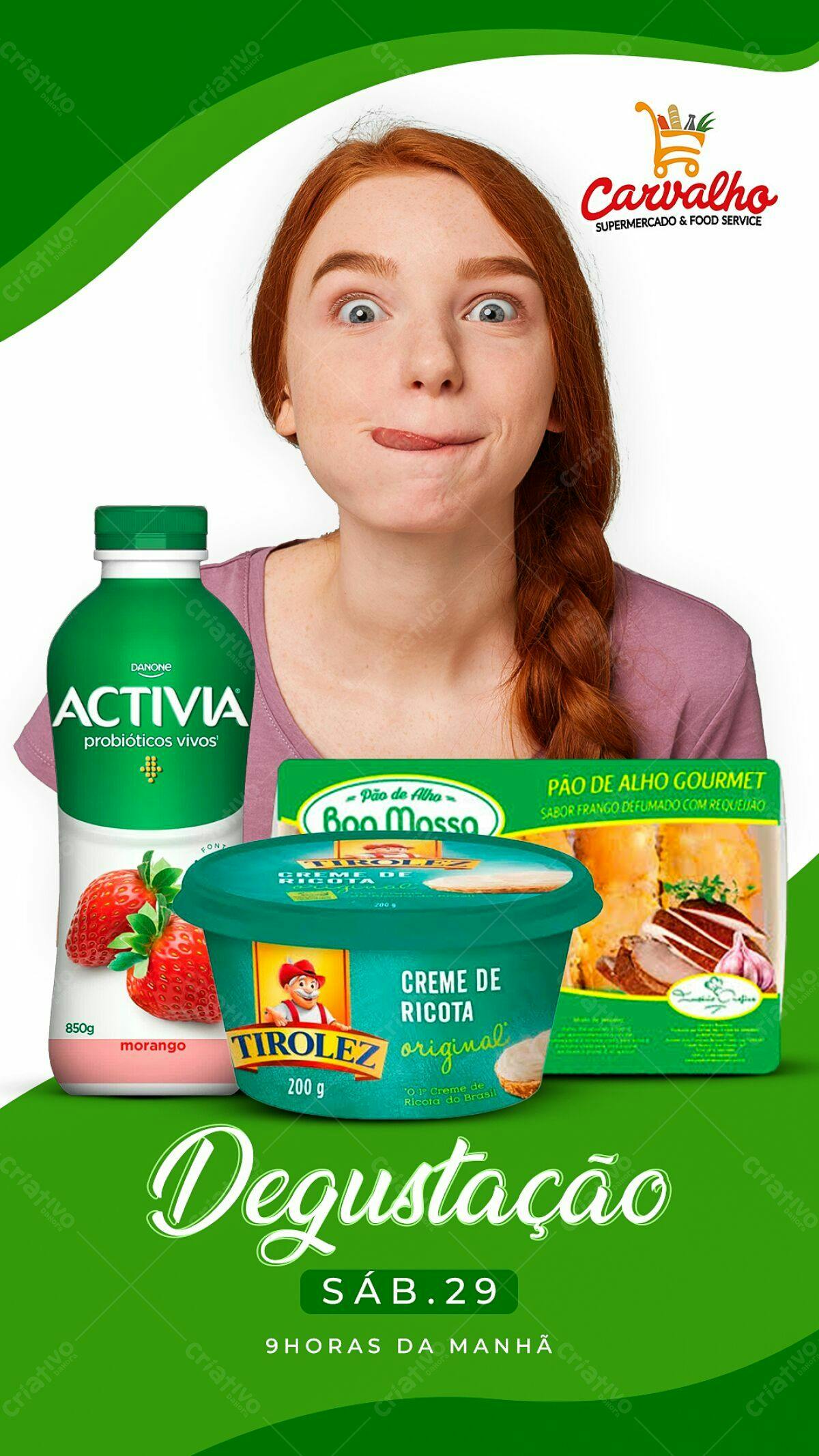 Flyer Degustação de Produtos PSD Editável