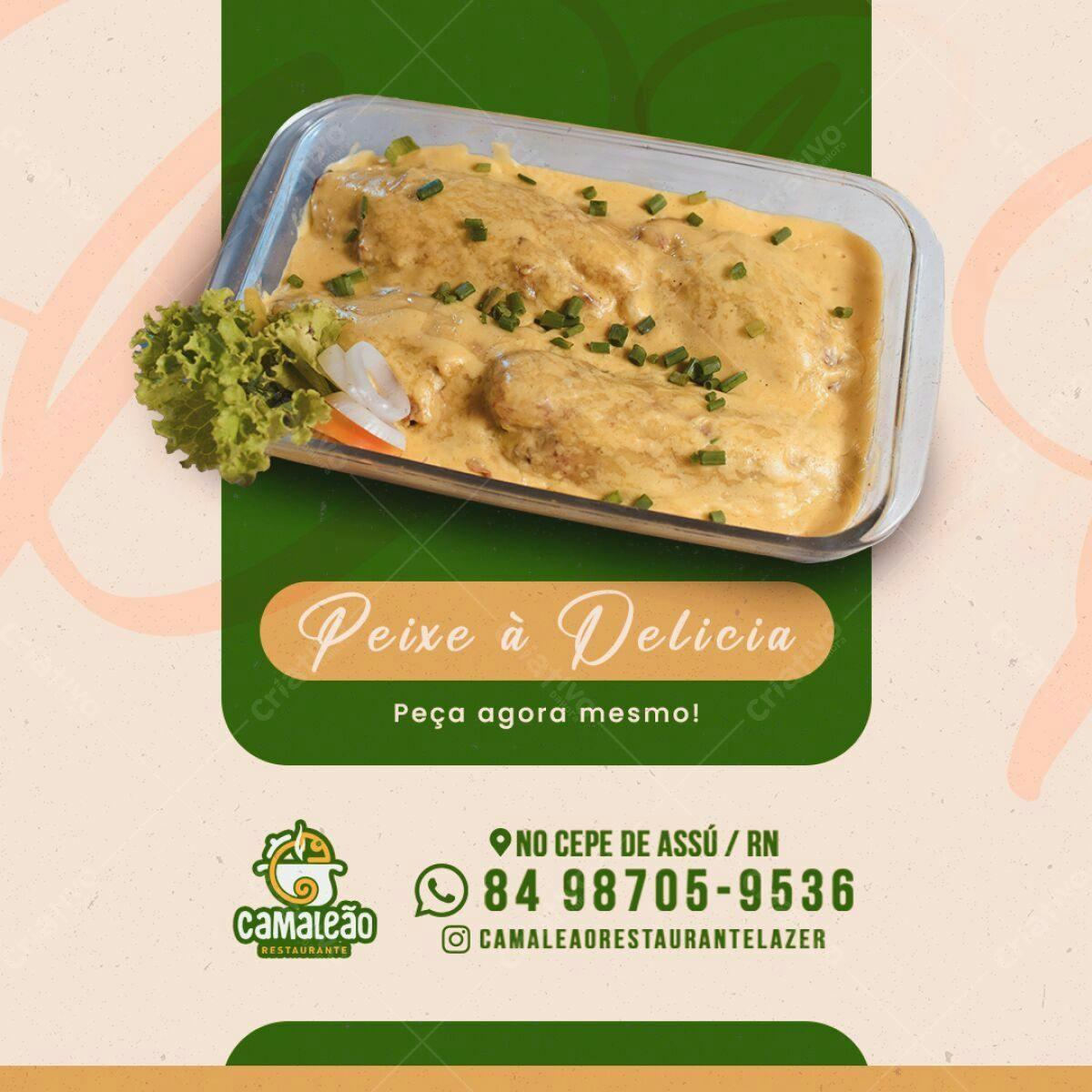 Cardápio Peixe à Delícia PSD Editável