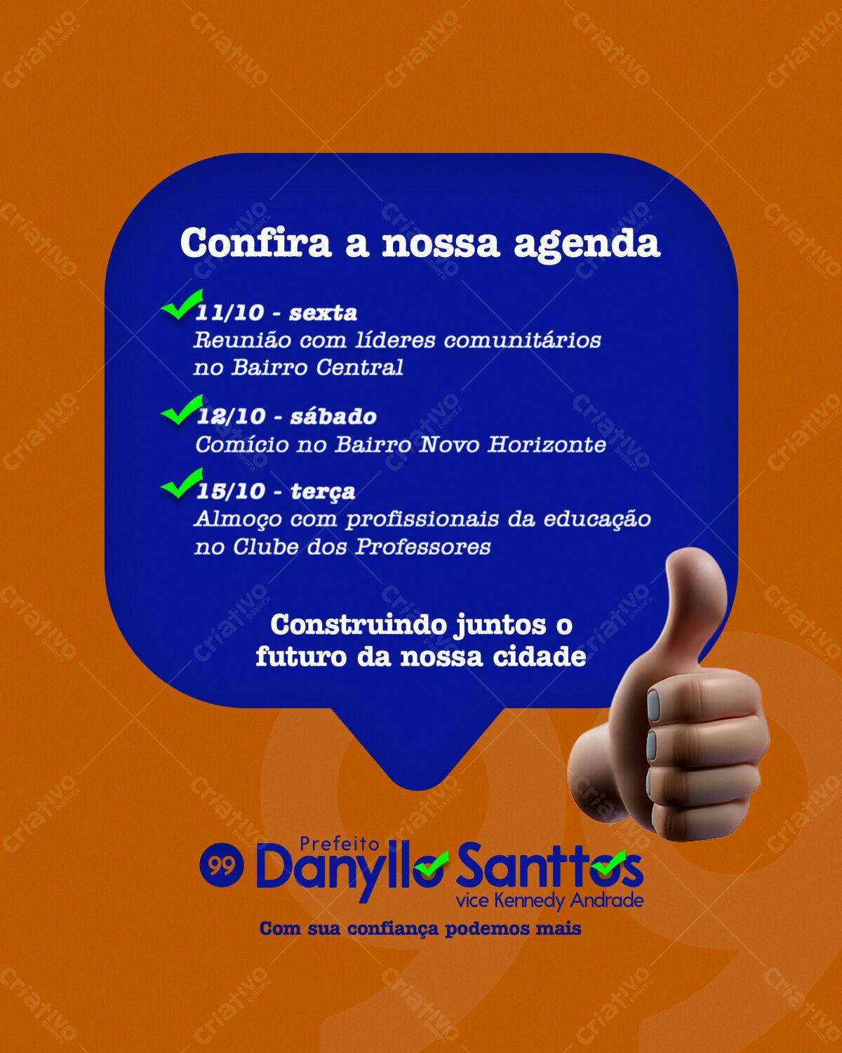 Flyer Agenda Municipal PSD Editável