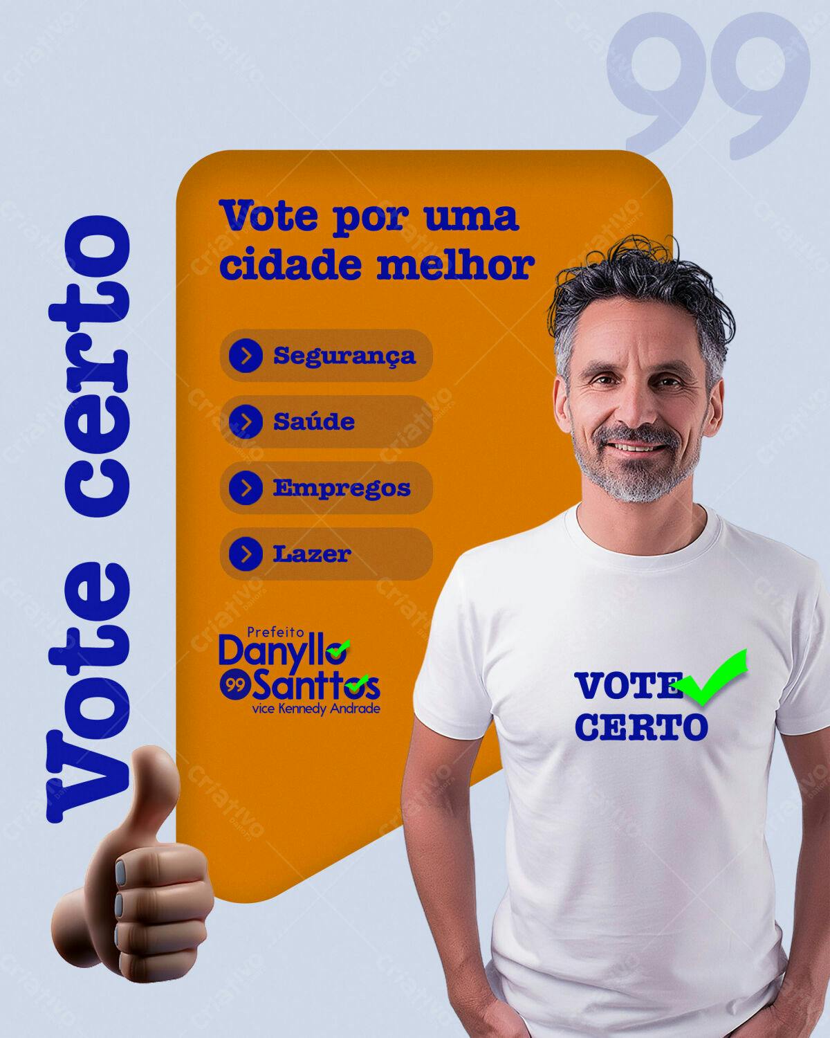 Camiseta de Campanha Política PSD Editável