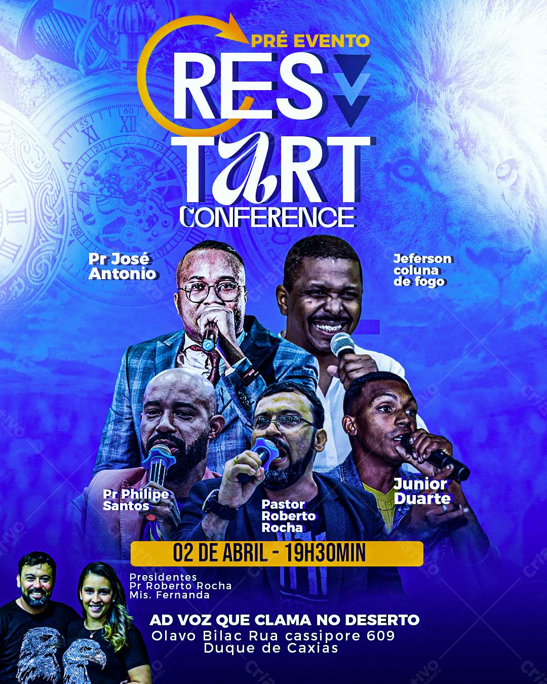 Flyer para Conferência ResStart PSD Editável