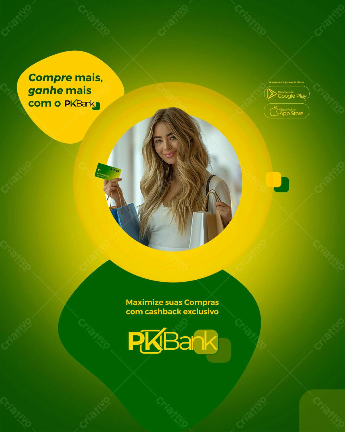 Post para Redes Sociais PKBank PSD Editável