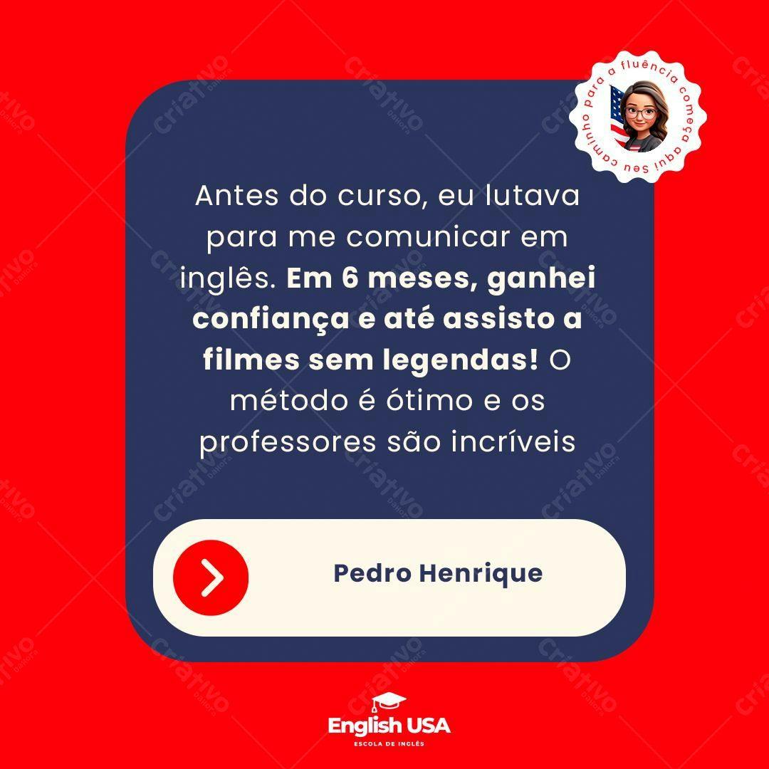 Depoimento Para Redes Sociais PSD Editável