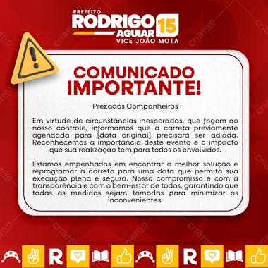 Comunicado importante politica