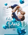 Social media happy father's day august 11 editable psd