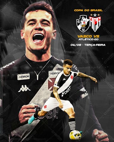 Flyer futebol copa do brasil vasco x atletico go