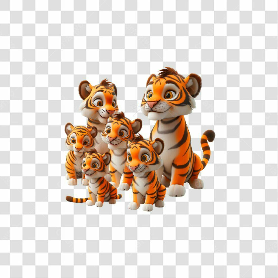 Icone Família de Tigres PNG com fundo transparente