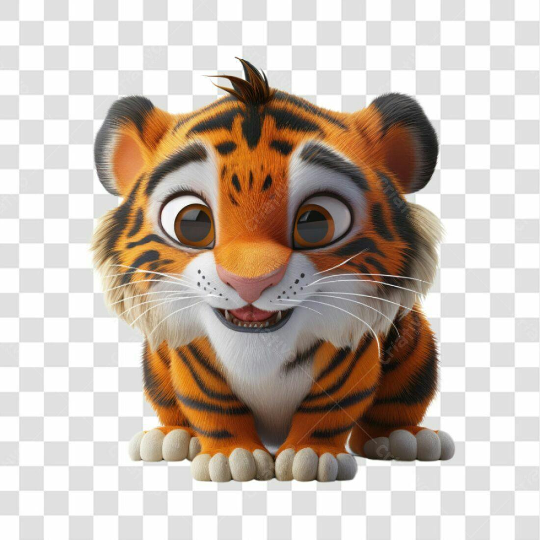 Icone Tigrinho fofo PNG com fundo transparente