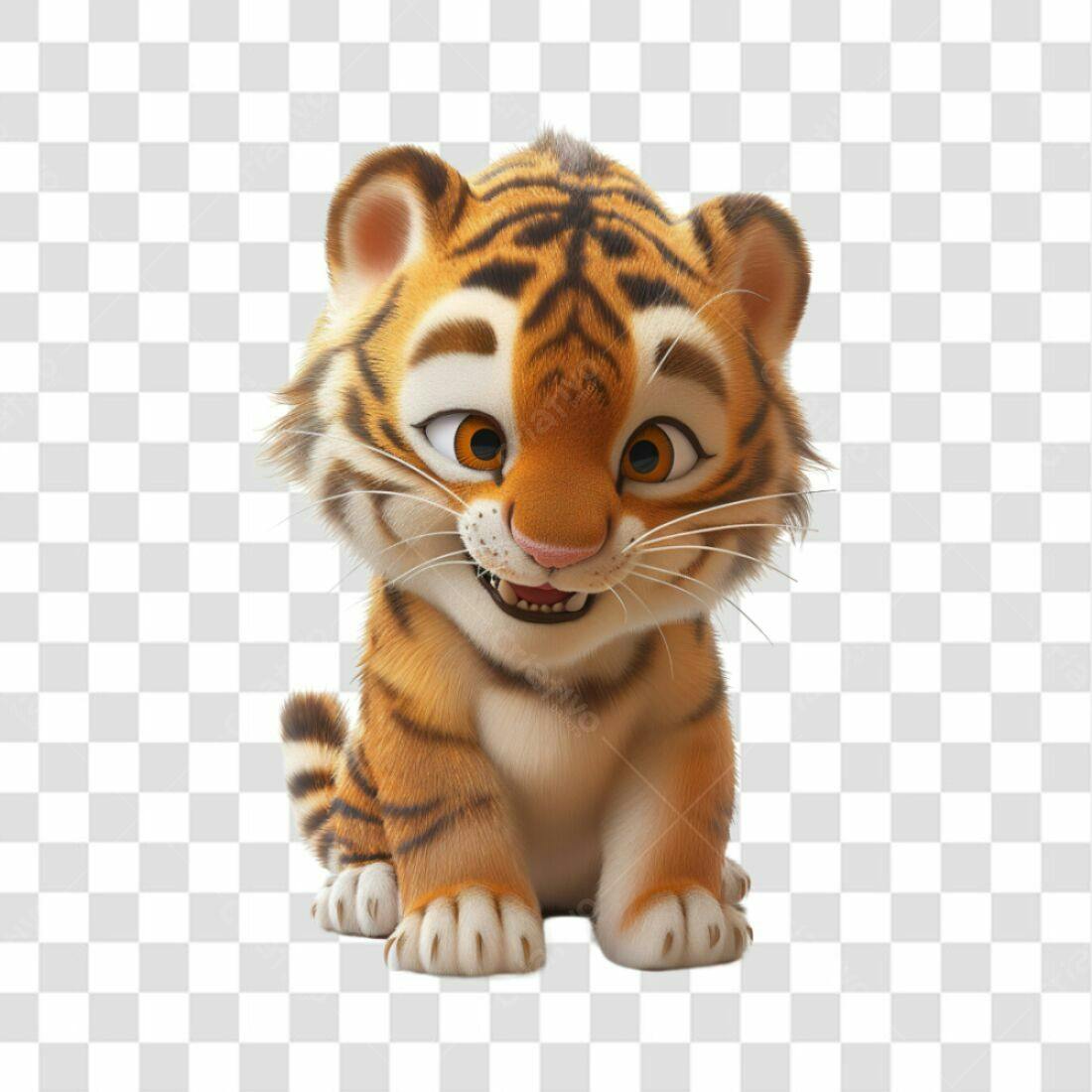 Icone Tigrinho fofo PNG com fundo transparente
