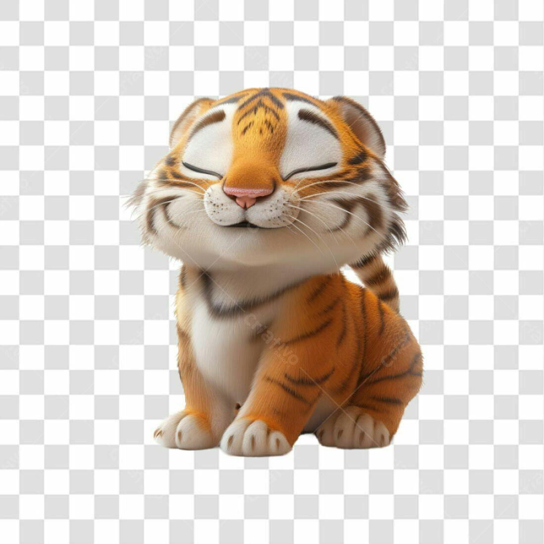Icone Tigre fofo PNG com fundo transparente