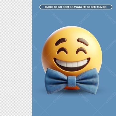 Emoji de pai com gravata em 3d sem fundo