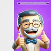 3d character of a father giving a thumbs up without background