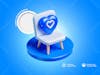 Chair with heart 3d element