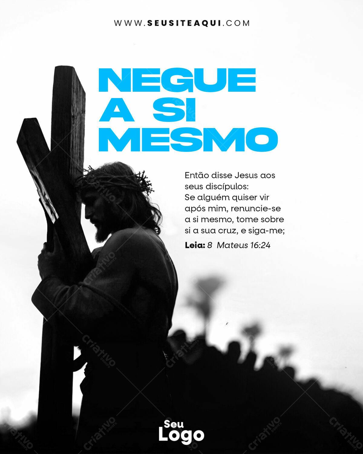 Flyer Cristão para Semana Santa PSD Editável
