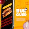 Premium editable special burger psd