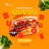 Oferta do dia burguer de queijo psd editável premium