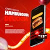 Oferta do dia hamburguer delicioso psd editável premium