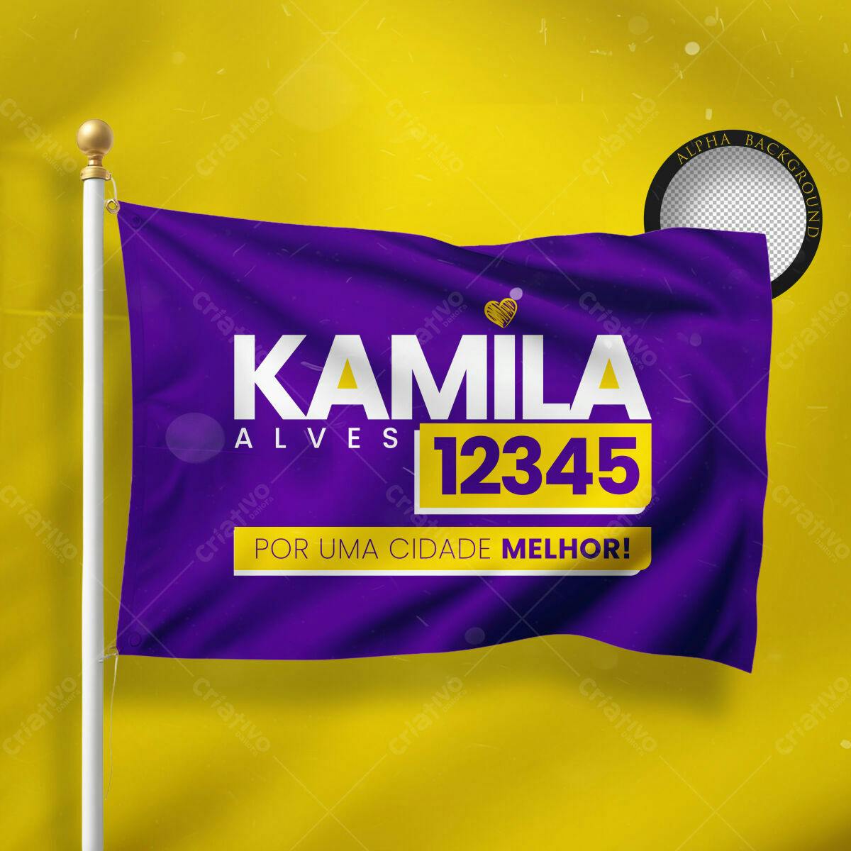 Bandeira de Campanha Política PSD Editável
