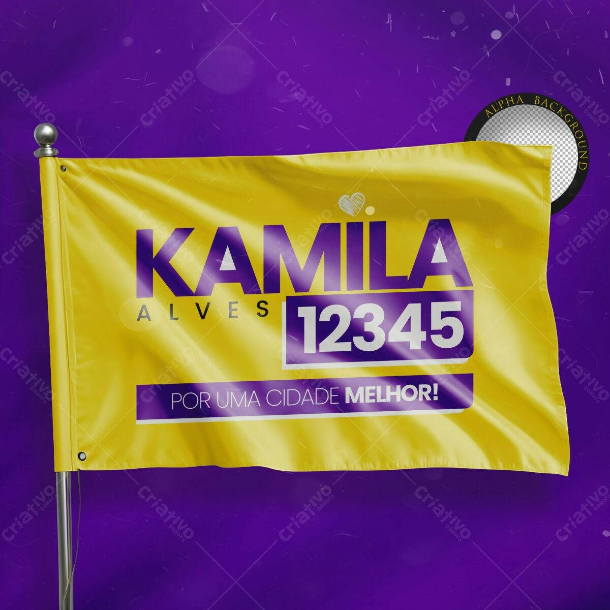 Bandeira de Campanha Política PSD Editável