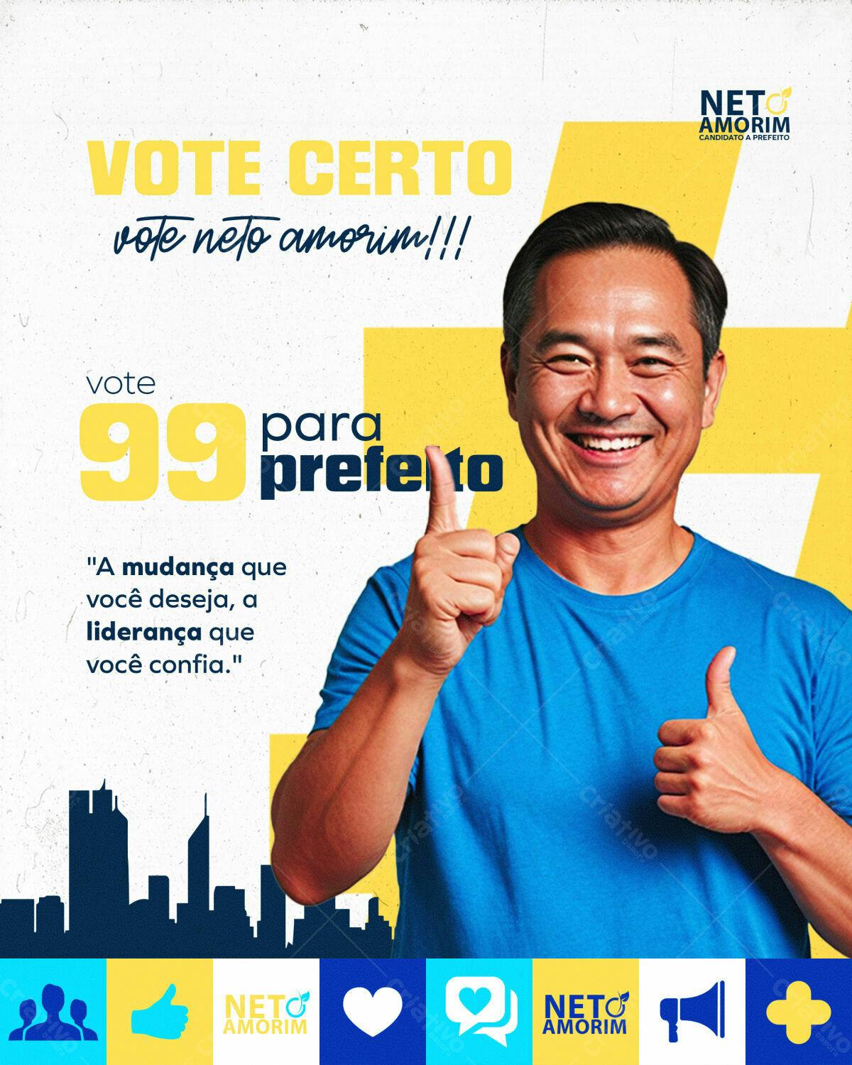 PSD para Campanha Política Eleições PSD Editável