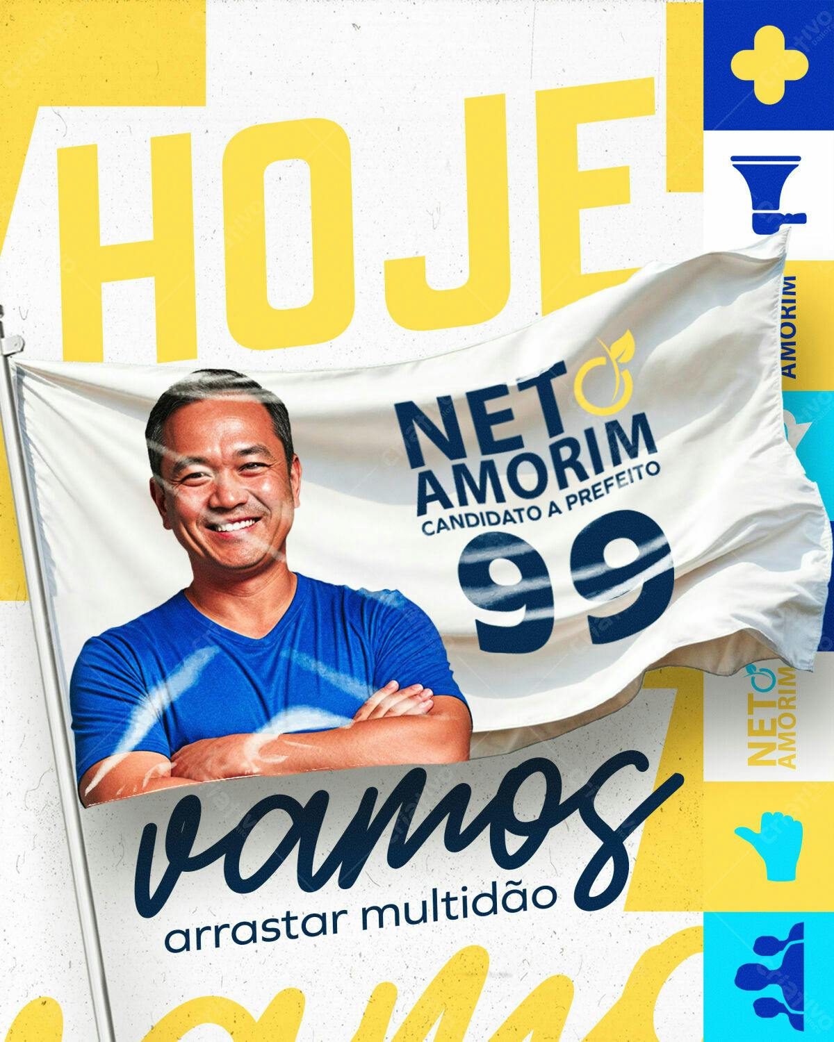 Flyer Eleições Neto Amorim PSD Editável
