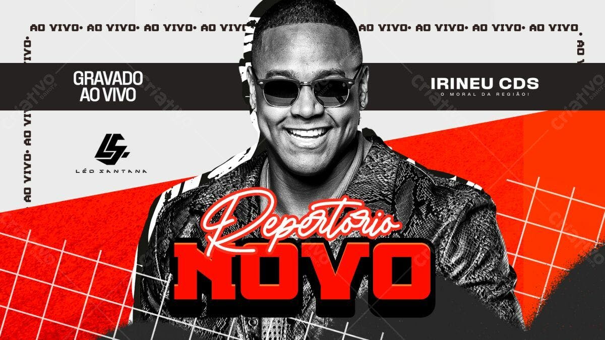 Flyer para Lançamento Musical de Léo Santana PSD Editável