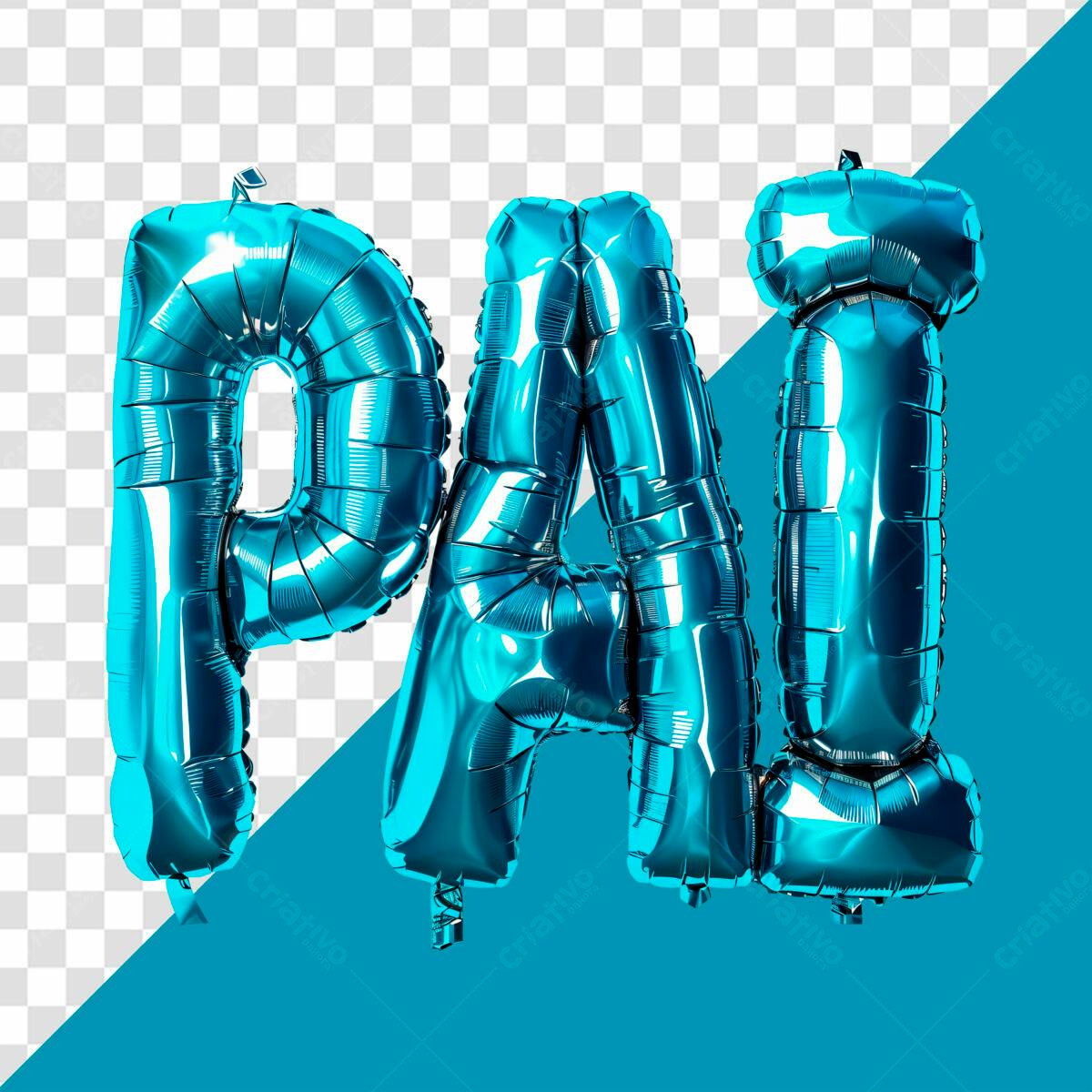 Balões Dia dos Pais PSD Editável