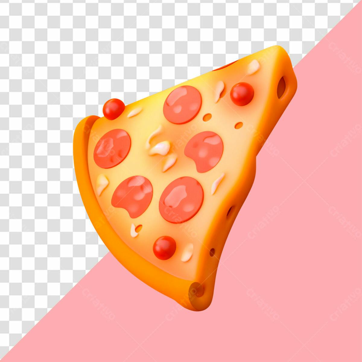 Ícone Pizza Pepperoni PSD Editável