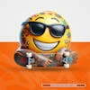 3d skater emoji transparent background