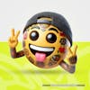 3d skater emoji on transparent background.