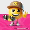 3d skater emoji transparent background.