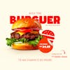 Grilled beef burger premium psd hamburger joint.